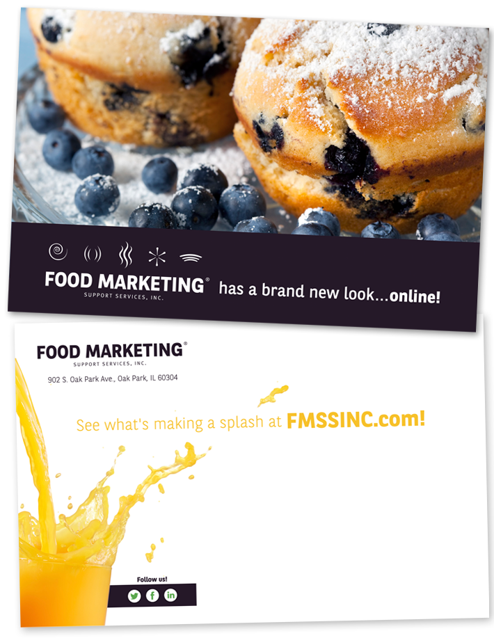 Food Marketing Support Services Announcement Postcard